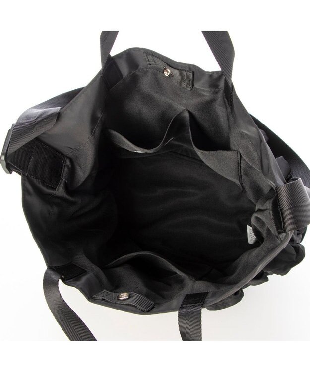 UNBILLION カシュカシュ cachecache / ナイロンフリル2wayトートバッグ ブラック