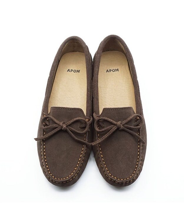 APOM ドライビングシューズ10 ダークブラウンスエード