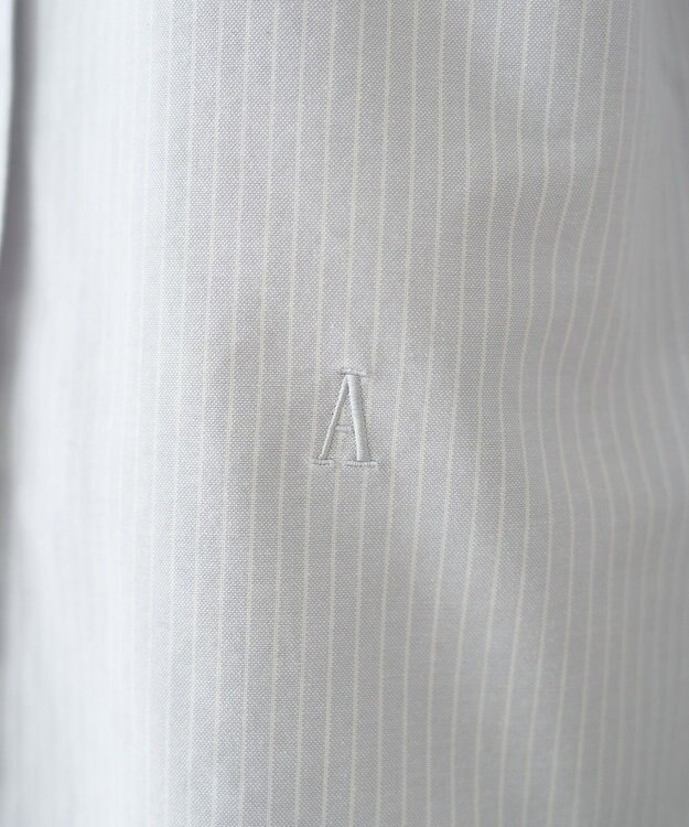 AMERICAN HOLIC オックスベーシックシャツ ストライプグレー