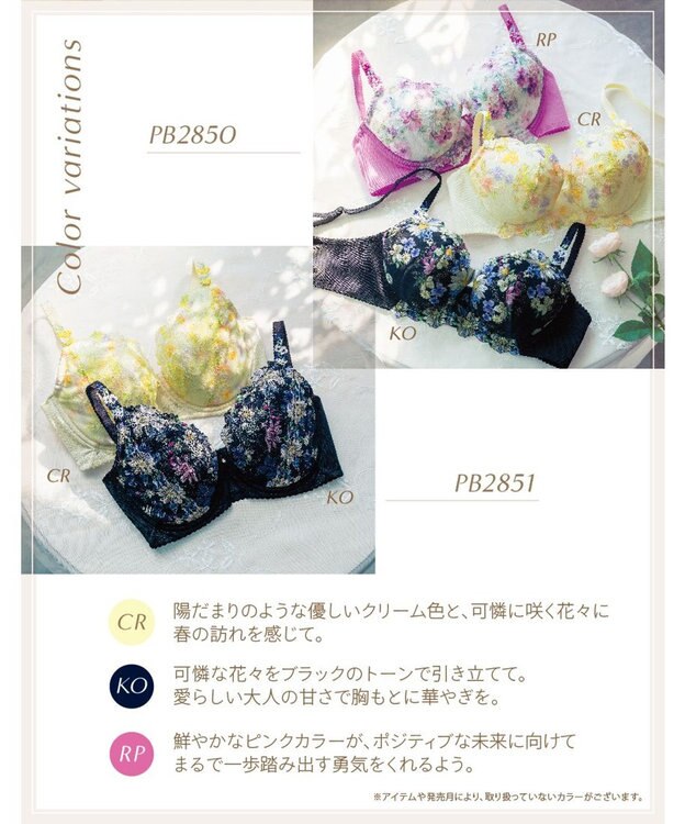 Wing ブラジャー Wing Lesiage サイドすっきり しっかりフィット 【2850シリーズ】 パッド有 ブラ PB2850 ウイング／ワコール コン