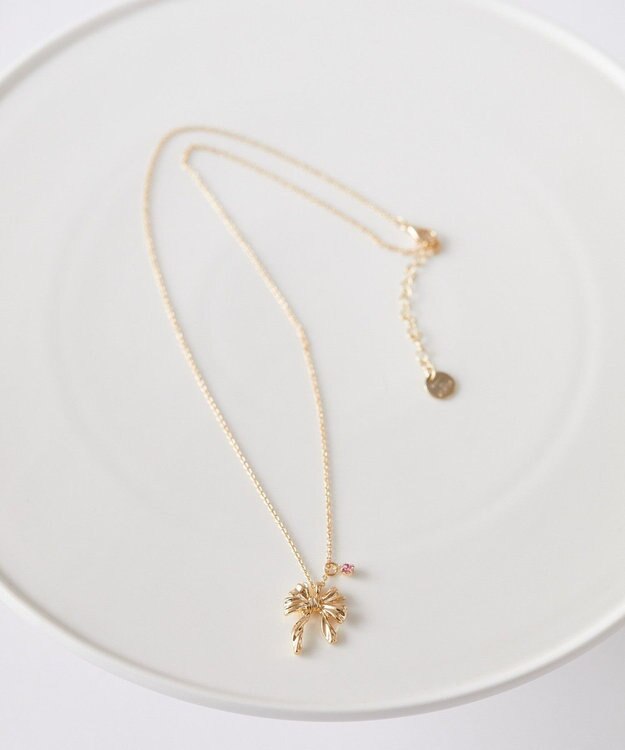 Maison de FLEUR カーリーリボンネックレス Gold