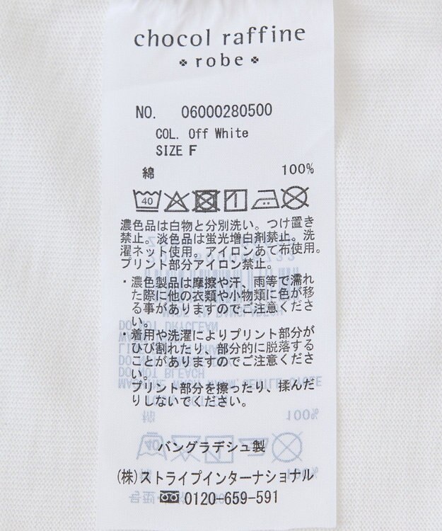 Green Parks フロッキー筆記体ロゴボックスＴシャツ Off White