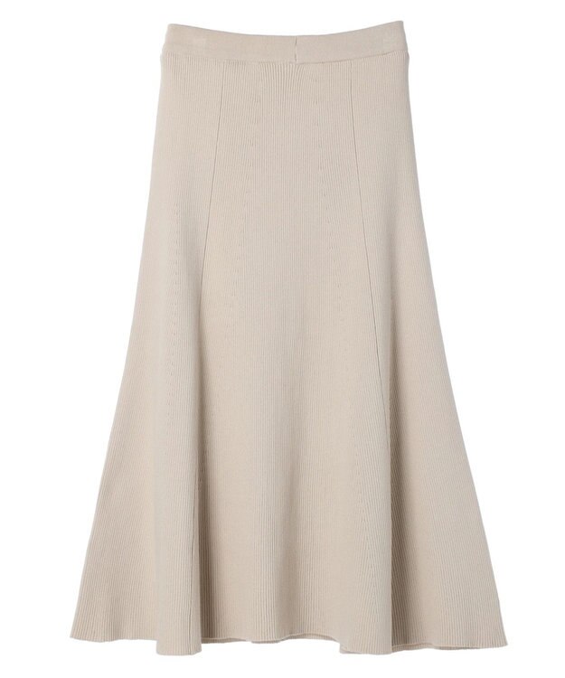 AMERICAN HOLIC リブフレアロングスカート Light Beige