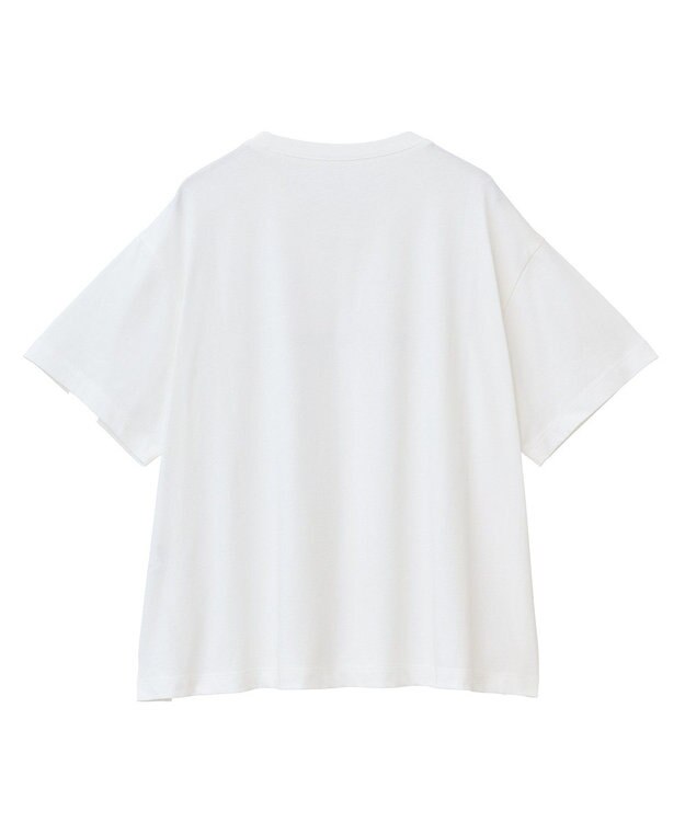 Green Parks フロッキー筆記体ロゴボックスＴシャツ Off White