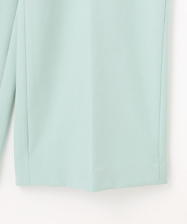 自由区 【撥水加工・洗える】TRギャバ裏起毛ワイド パンツ アイスグリーン