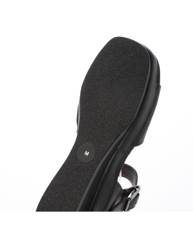 ing <ing>【WEB限定】ウエッジヒールレザーサンダル ブラック