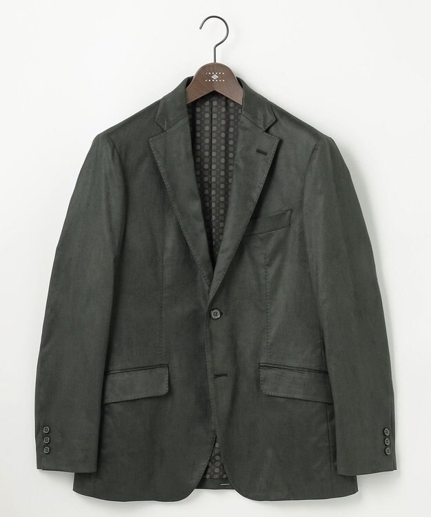 JOSEPH ABBOUD 【ストレッチ/スウェードタッチ/JAPANファブリック】コマ スウェード ジャケット カーキ系