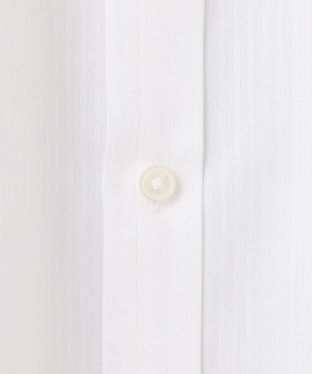 GOTAIRIKU 【形態安定】PREMIUMPLEATS_セミワイドカラー _織柄_通年ドレスシャツ ドビーストライプ/ホワイト系1