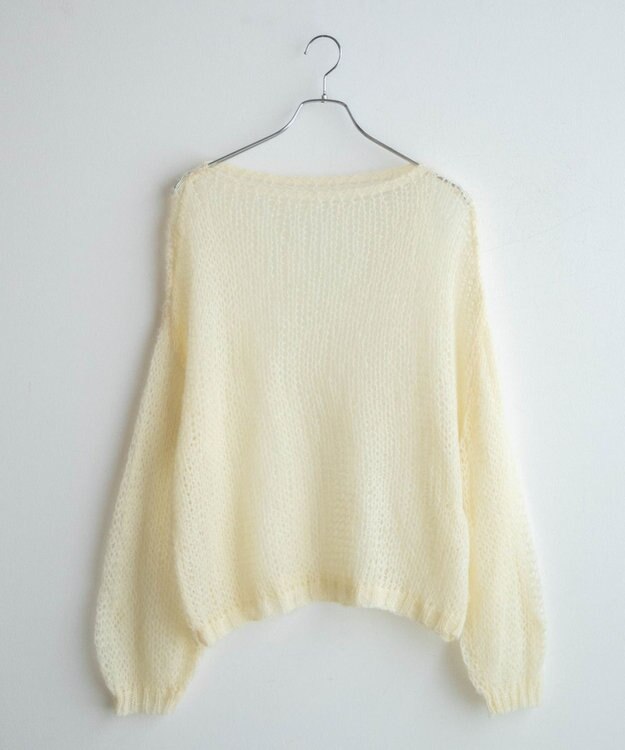 WEGO モヘアライクニットプルオーバー ホワイトアイボリー