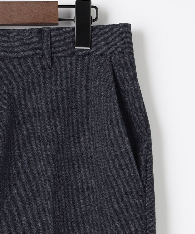 JOSEPH ABBOUD 【ウエストも伸びる!オーガニックコットン使用】サマームリネ パンツ ネイビー系