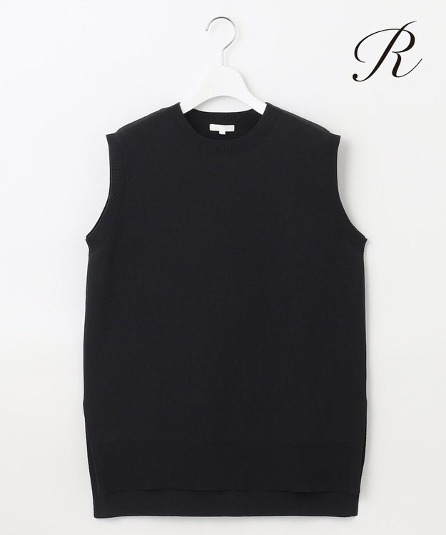 23区 L 【R(アール)】シルクコットン ニットベスト ブラック系