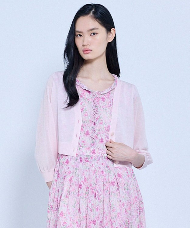 TOCCA 【星風まどかさん着用】SHEER CARDIGAN カーディガン ピンク系