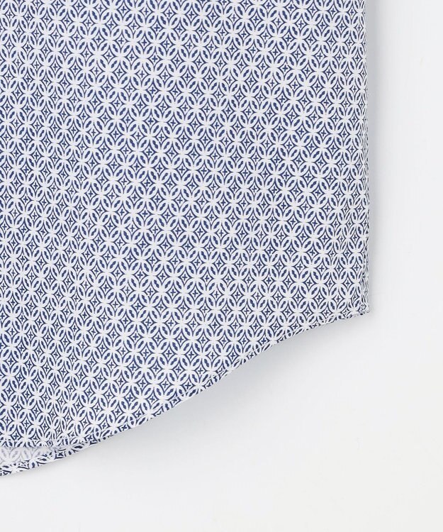 JOSEPH ABBOUD 【キングサイズ・オーガニックコットン・日本素材】ジオメトリックパターンプリントシャツ　26SSモデル ネイビー系5