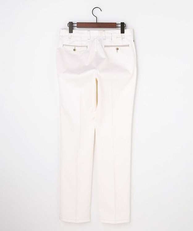 JOSEPH ABBOUD 【キングサイズ・ウエストも伸びる!オーガニックコットン使用】ハイパワーカルゼ パンツ 26SSモデル ホワイト系