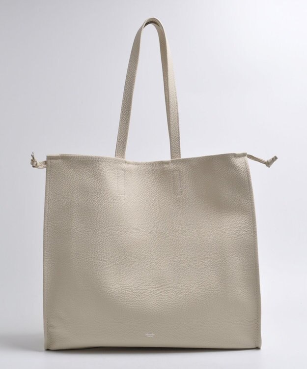 blancle シュリンクレザー スクイーズビッグトート LIGHT BEIGE