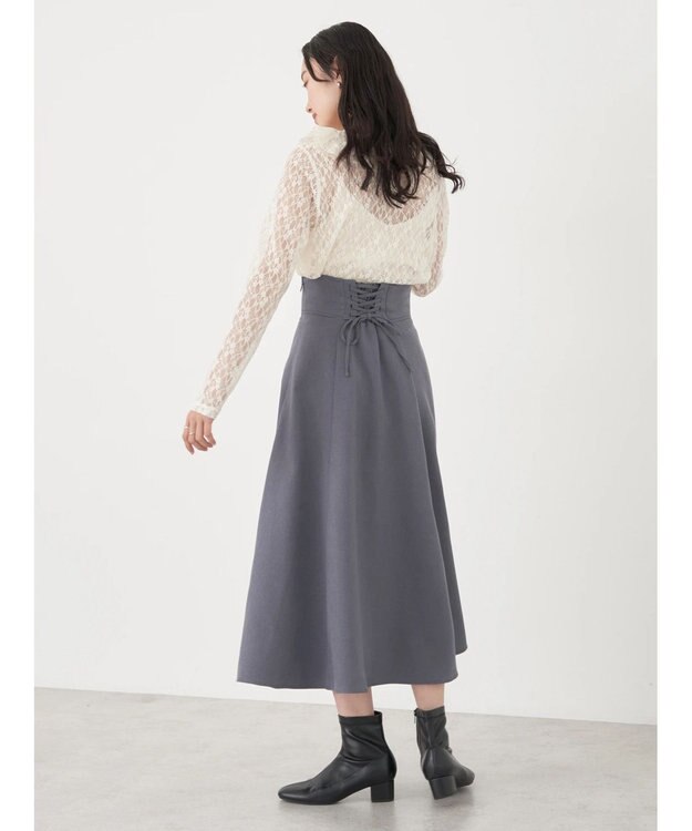 earth music&ecology ポコポコレースブラウス Ivory