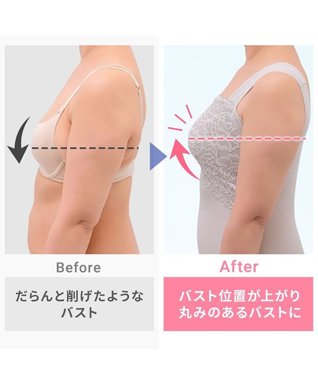 BRADELIS New York 【BRADELIS NewYork peace】ハッピーバストアップブラキャミソール25 ノンワイヤー 補整 ブラトップ カップ付き 補正下着 パールグレージュ