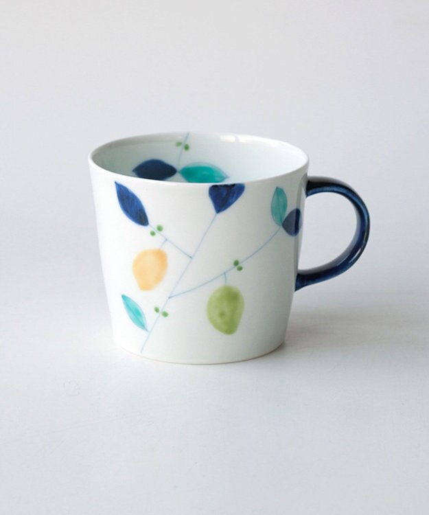 たち吉 【たち吉】彩レモン　マグ（青）〈1個〉 有田焼 ホワイト×ブルー