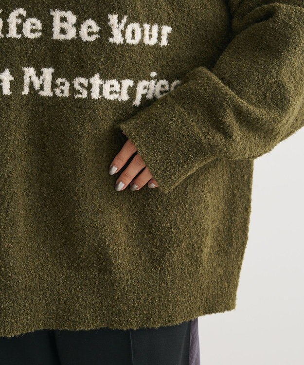 Green Parks ブークレロゴニットチュニック Khaki