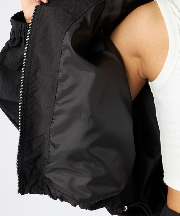 OP／FILA 【Kappa】ショート丈 ナイロントラックジャケット ブラック