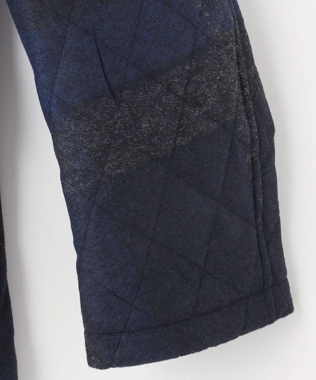 JOSEPH ABBOUD 【イタリア素材/軽量/中綿キルト】 スライバーチェックキルト ジャケット ネイビー系4