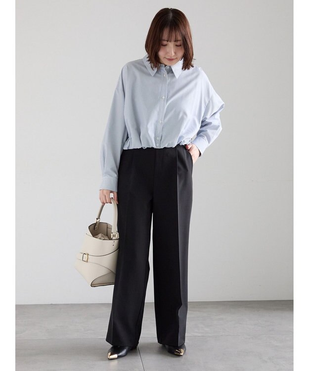 Te chichi 【雑誌掲載アイテム】バルーンヘムシャツ ネイビー