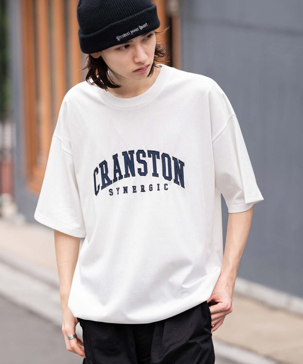 WEGO 【接触冷感/ユニセックス着用ITEM】カレッジロゴグラフィックT（SS） ホワイト