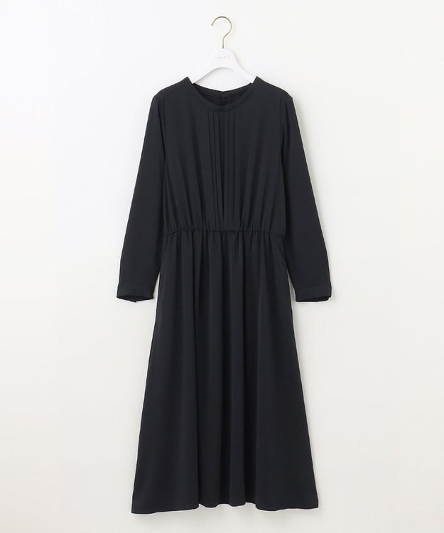 ANY SIS 【洗える】フロントタック ワンピース ネイビー