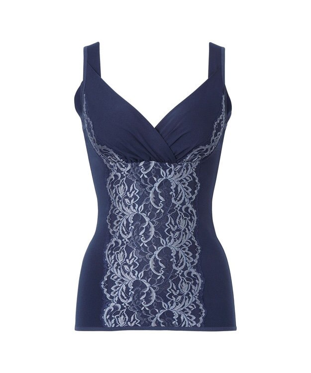 BRADELIS New York 【BRADELIS NewYork peace】綿混トリプルキャッチFITブラキャミ23 ブラデリス 補正下着 シェイパー ミッドナイトブルー