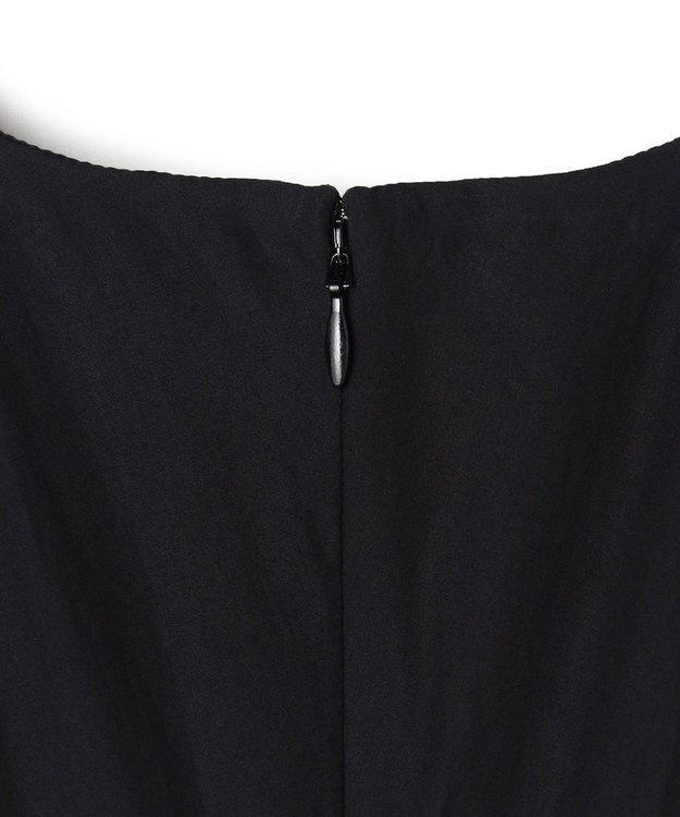 BEIGE， MALLOW / コットンタック バルーンスリーブドレス Black