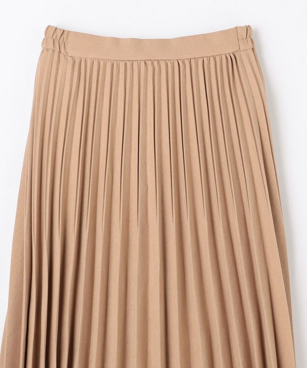 ANY 【新色追加/ウエストゴム】ウーリッシュプリーツスカート キャメル