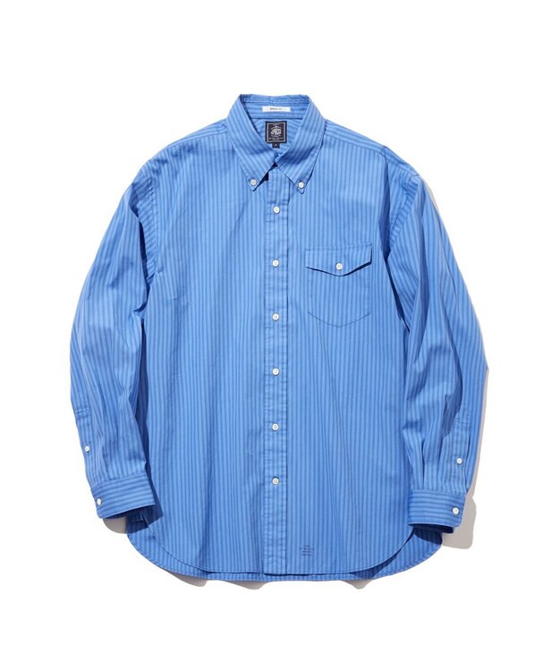 J.PRESS MEN 【J.PRESS ORIGINALS】SOKTAS Meander Garment Dye B.D. Shirt / Baggy-Fit サックスブルー系1