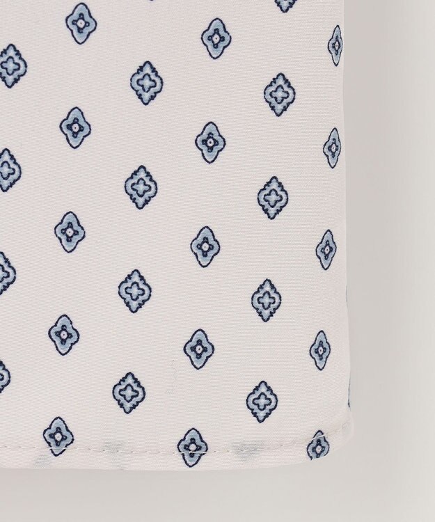 23区 L 【洗える】ジオメトリックパターン フリル ブラウス アイボリー系