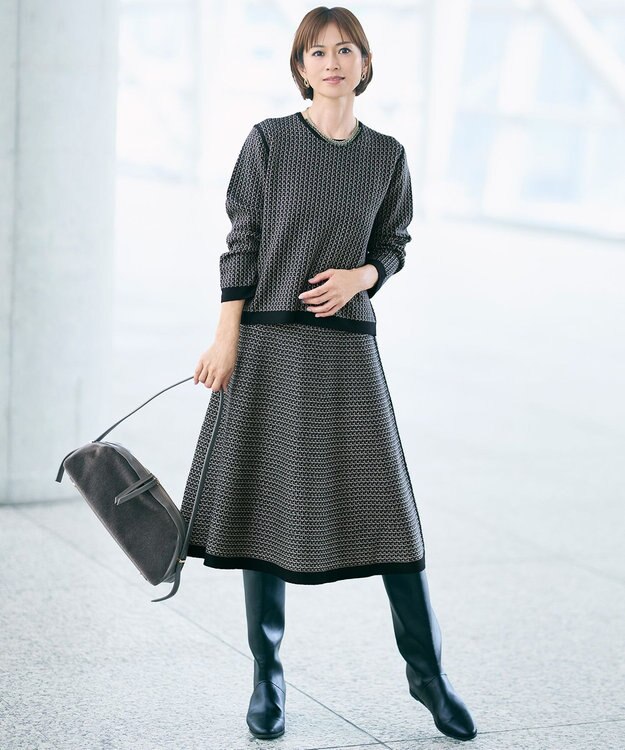 自由区 【SHIHOさん着用】ストレートインヒールロング ブーツ ブラック