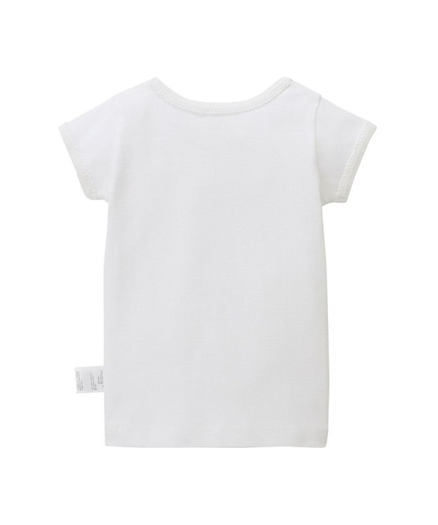 MIKI HOUSE HOT BISCUITS 【80-120cm】 フライス素材半袖肌着(女の子用インナー) 白