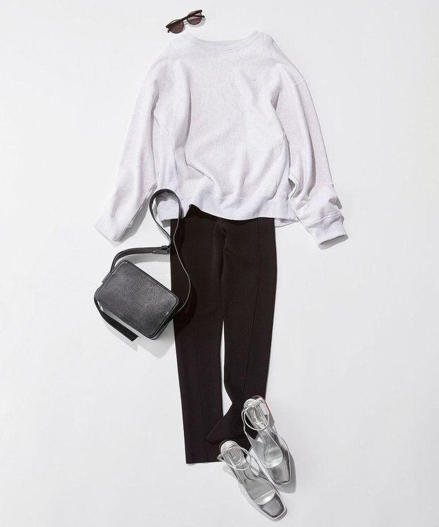 uncrave 【洗える】スムースニット レギンス（uncrave WHITE） ブラック