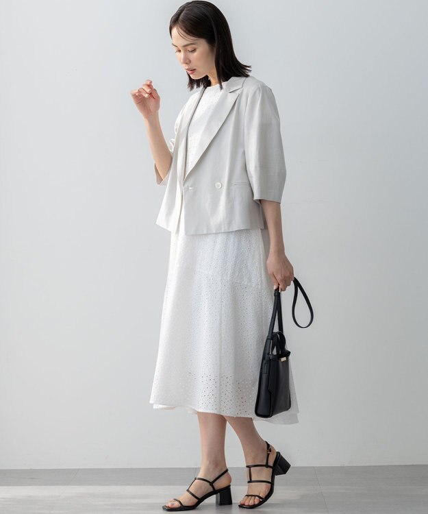 組曲 リネンレーヨン ジャケット グレージュ系