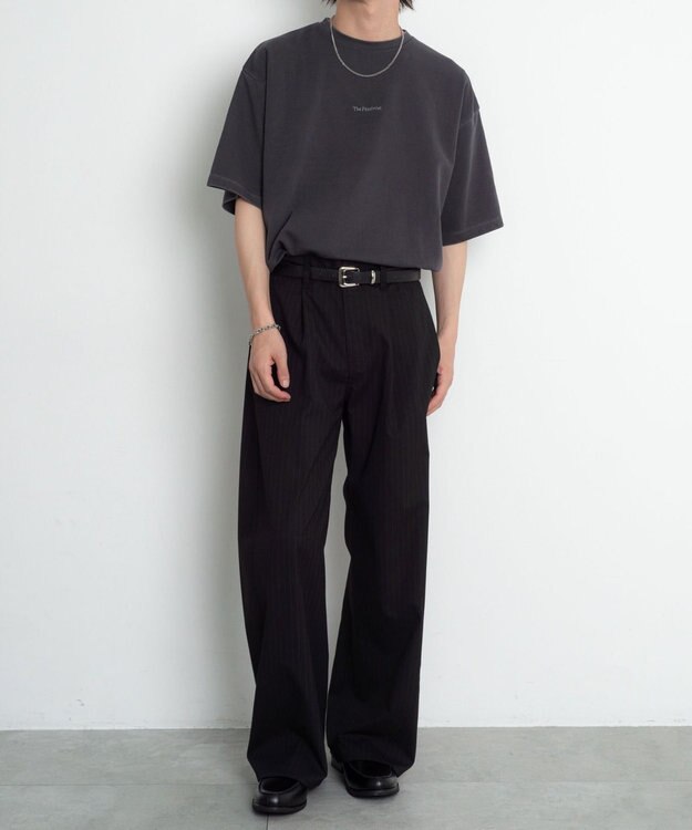 WEGO 【機能T】アクセ付きフォトグラフィックT（SS） ブラックその他