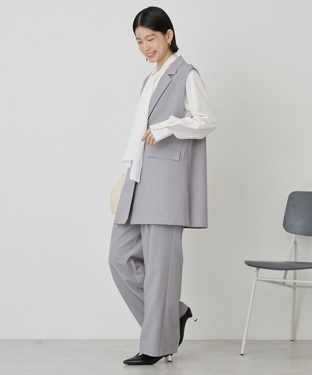 AMERICAN HOLIC 【イージーケア】テーラードジレ Gray Mixture