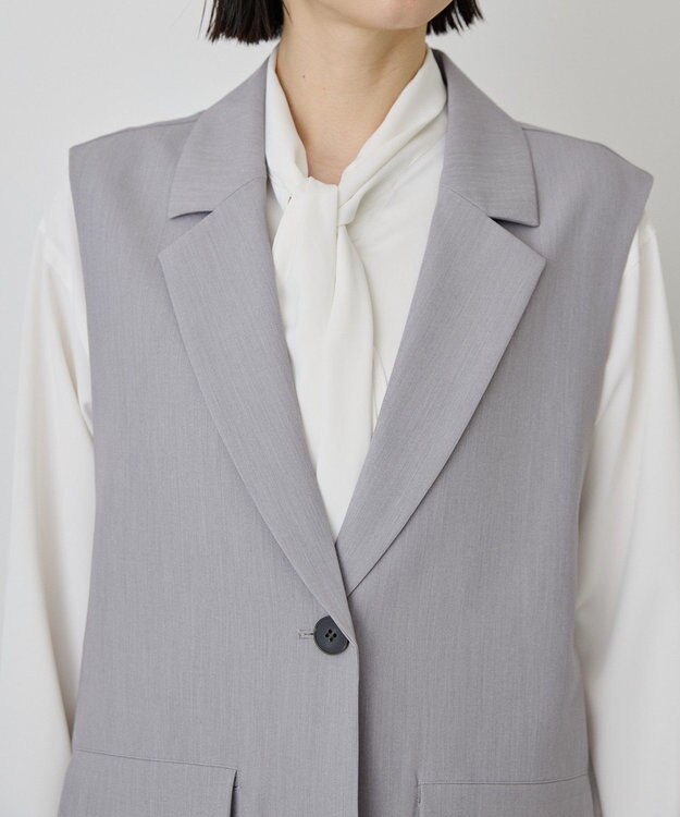 AMERICAN HOLIC 【イージーケア】テーラードジレ Gray Mixture