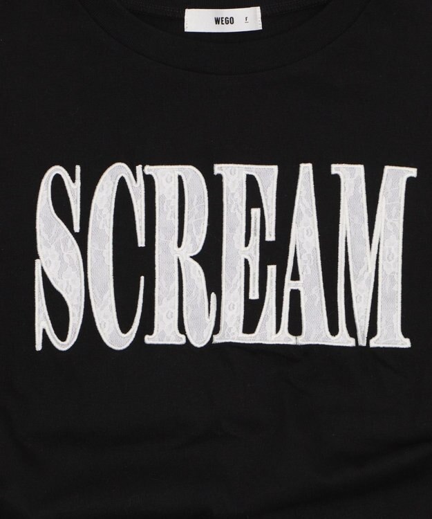 WEGO ロゴレースドロストショートT ブラック