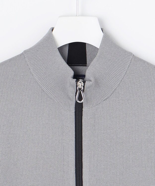 23区GOLF 【MEN】トラックジャケット ホールガーメント ニットジャケット ライトグレー系