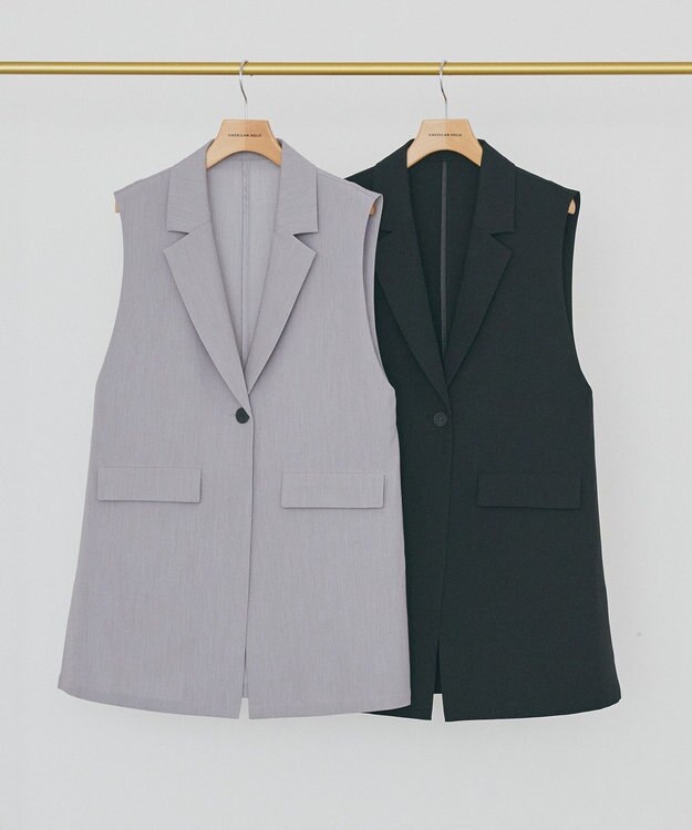 AMERICAN HOLIC 【イージーケア】テーラードジレ Gray Mixture