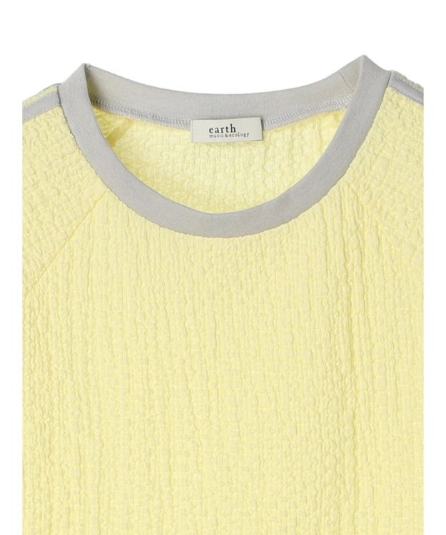 earth music&ecology ラインジャガードプルオーバー Yellow