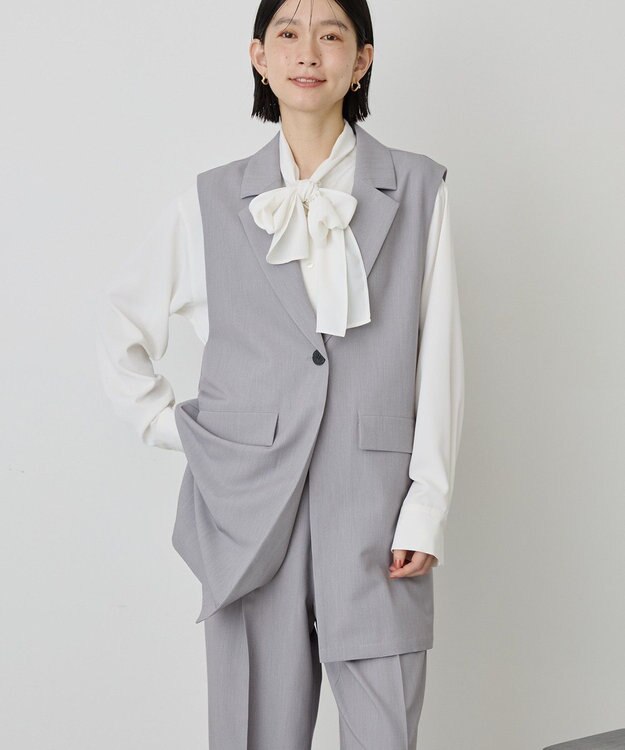 AMERICAN HOLIC 【イージーケア】テーラードジレ Gray Mixture