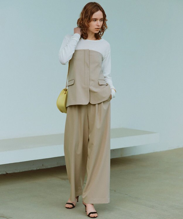 UNFILO L 【洗える/ストレッチ】イージーチノビスチェ ベージュ