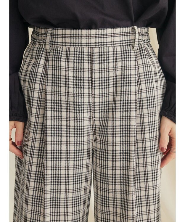 CRAFT STANDARD BOUTIQUE センタープレスチェックパンツ Check Beige