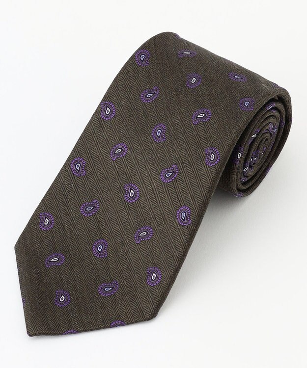 J.PRESS MEN 【J.PRESS SPUN SILK COLLECTION】小紋柄ネクタイ スモーキーグリーン系7