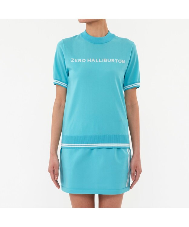 ZERO HALLIBURTON ZHG-W1b モックネックニットTシャツ 82672 ZERO HALLIBURTON ゼロハリバートン レディースゴルフ ティーシャツ ミントグリーン