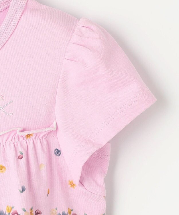 組曲 KIDS 【110-140㎝】ティアードフラワー チュニック ピンク